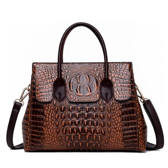 Handbags - Crocodile Pattern Shoulder Crossbody Bag